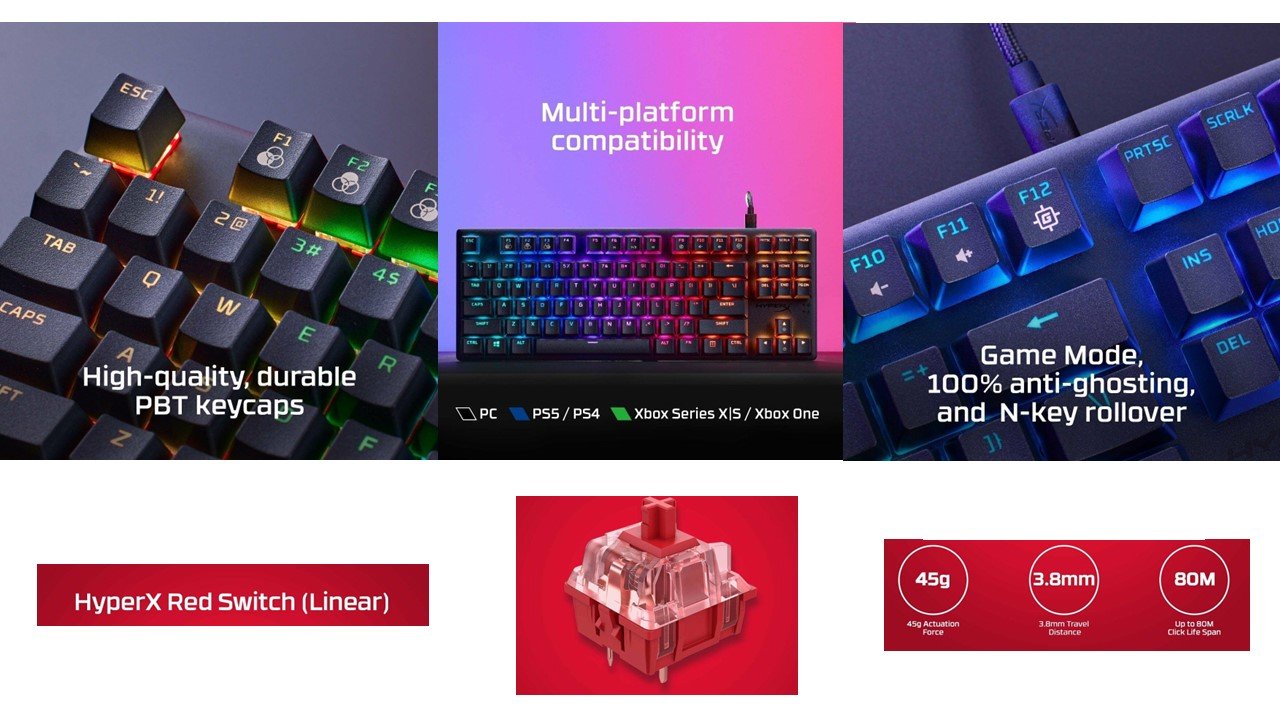 HyperX Alloy Origins Core PBT HX Red - Mechanical Gaming Keyboard